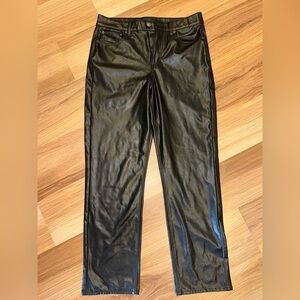 American Eagle Outfitters Black faux leather Stretch Leggings